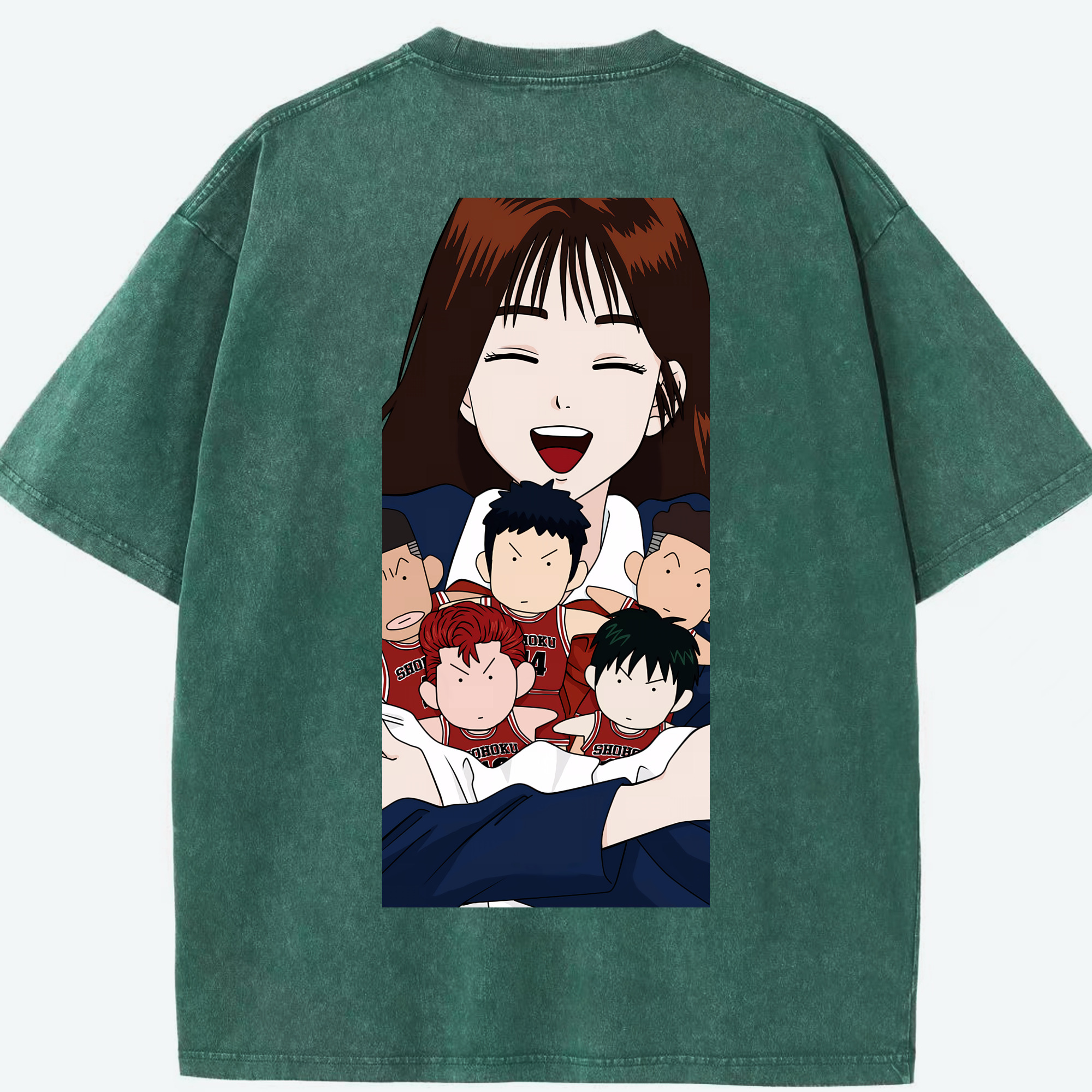 （画像用） SLAM DUNK／スラムダンク 綿100% ヴィンテージ風 半袖Tシャツ（背面プリント）